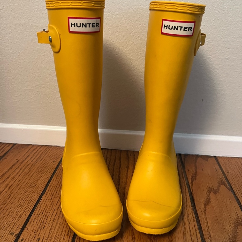 Hunter Kids Yellow Boots